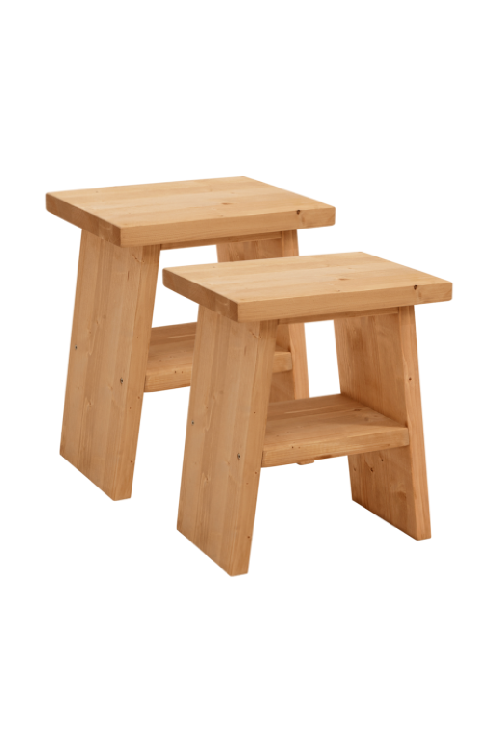 A-Shaped Wooden Side Tables (2) | Decowood Frida | Oroa.com