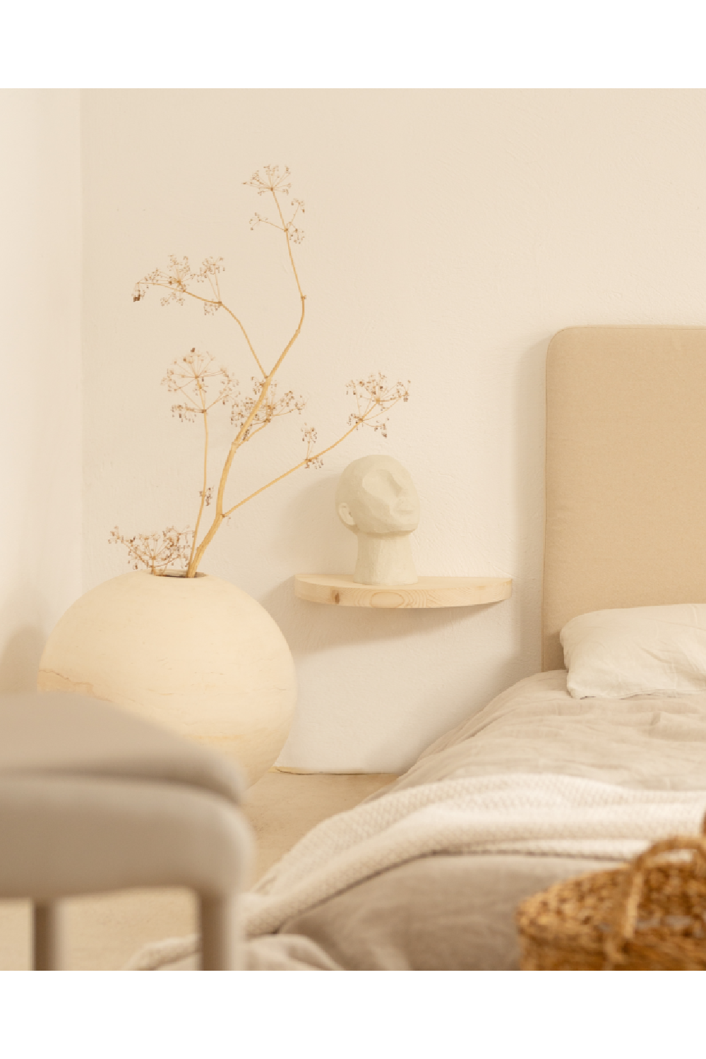 Semi-Circle Floating Bedside Tables (2) | Decowood Tokyo | Oroa.com