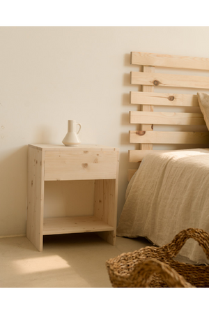 1-Drawer Wooden Bedside Tables (2) | Decowood Martina | Oroa.com
