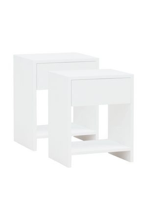 1-Drawer Wooden Bedside Tables (2) | Decowood Martina | Oroa.com