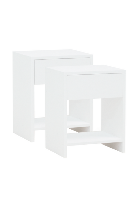 1-Drawer Wooden Bedside Tables (2) | Decowood Martina | Oroa.com