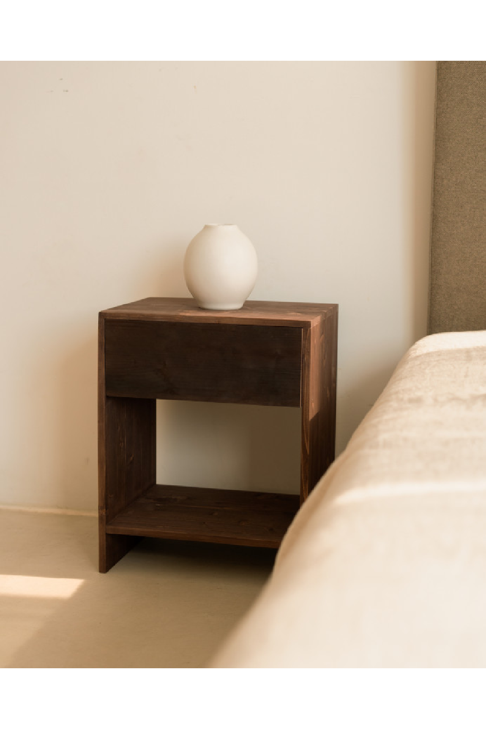 1-Drawer Wooden Bedside Tables (2) | Decowood Martina | Oroa.com