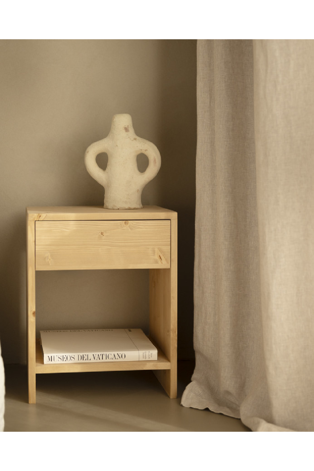 1-Drawer Wooden Bedside Tables (2) | Decowood Martina | Oroa.com