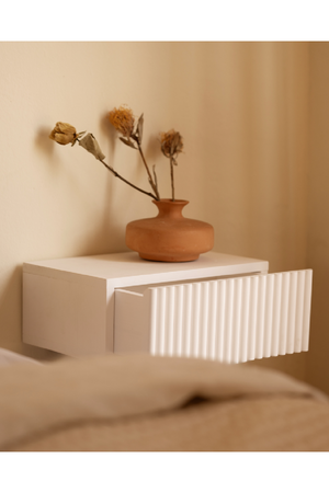 Fluted Floating Bedside Table Set (2) | Decowood Bali | Oroa.com