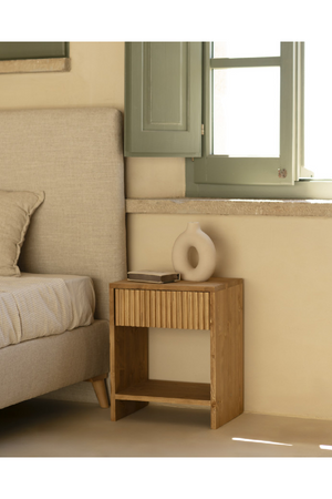 Fluted Drawer Bedside Table Set (2) | Decowood Bali | Oroa.com