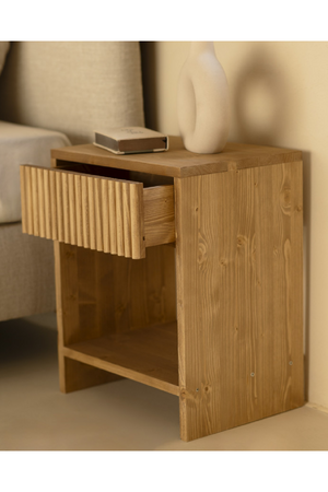 Fluted Drawer Bedside Table Set (2) | Decowood Bali | Oroa.com