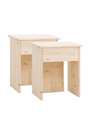 Minimalist 1-Drawer Nightstand Set (2) | Decowood Sigrid | Oroa.com