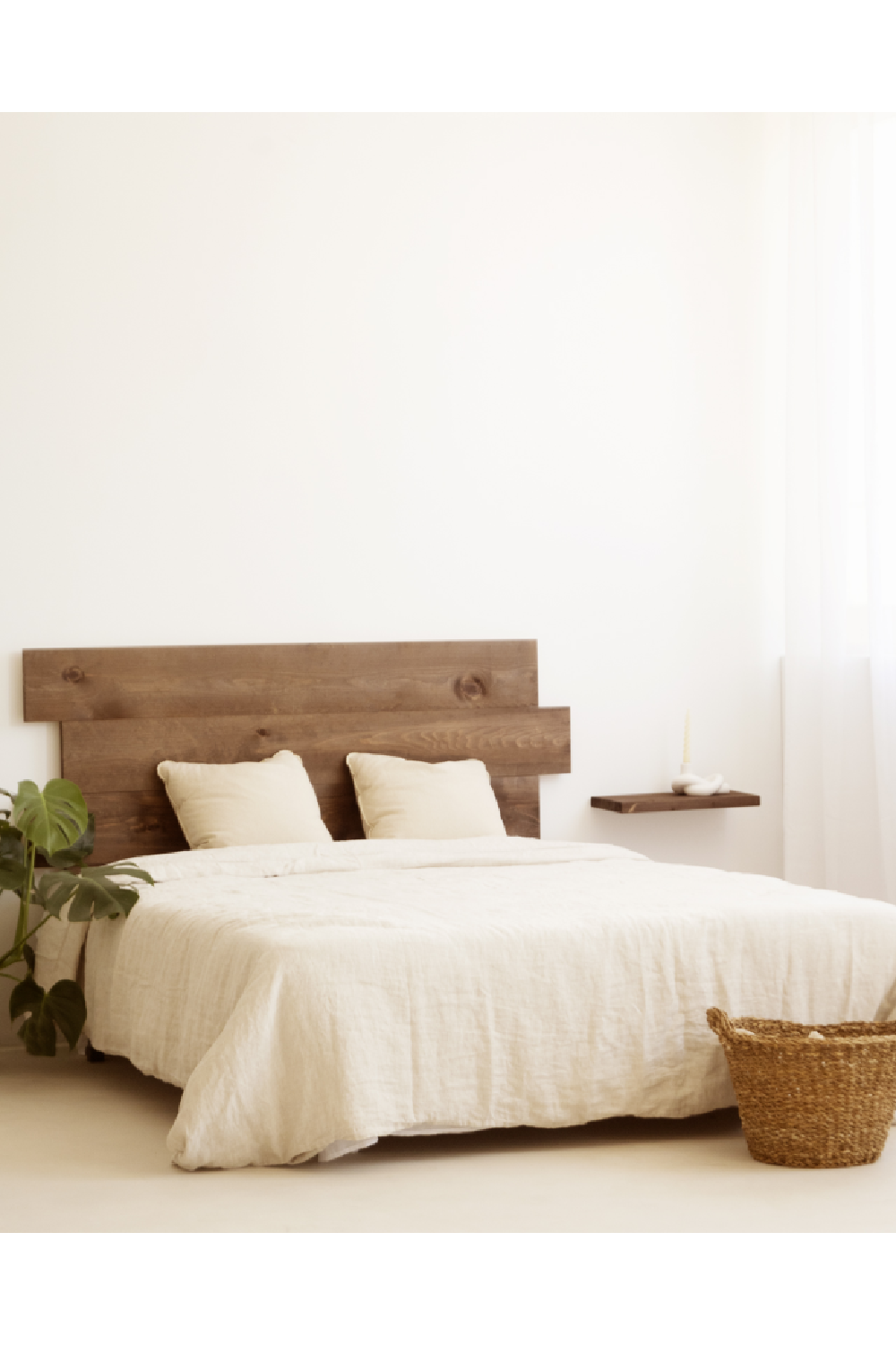 Solid Pine Floating Shelf Nightstands (2) | Decowood Hak | Oroa.com