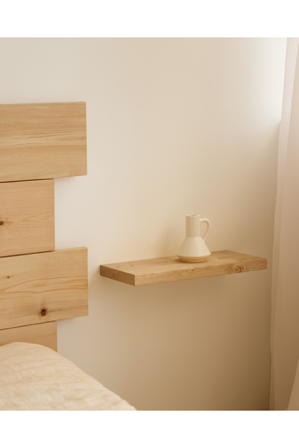 Solid Pine Floating Shelf Nightstands (2) | Decowood Hak | Oroa.com