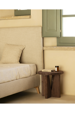 Geometric Base Wooden Side Tables (2) | Decowood Vega | Oroa.com