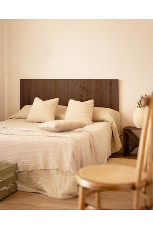 Wooden Headboard and Nordic Bedside Table | Decowood Flandes + Stoke | Oroa.com