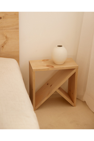 Wooden Headboard and Nordic Bedside Table | Decowood Flandes + Stoke | Oroa.com