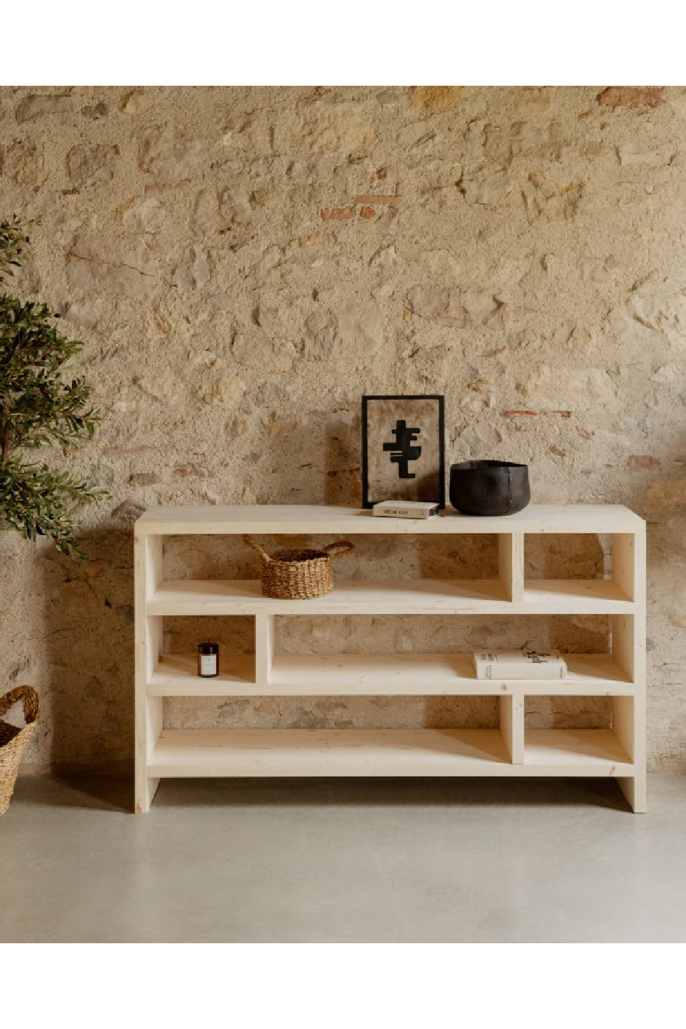 Solid Wood Low Bookshelf | Decowood Rose  | OROA.com
