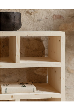Solid Wood Low Bookshelf | Decowood Rose  | OROA.com