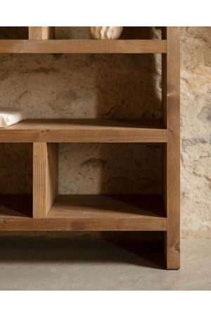 Solid Wood Low Bookshelf | Decowood Rose  | OROA.com