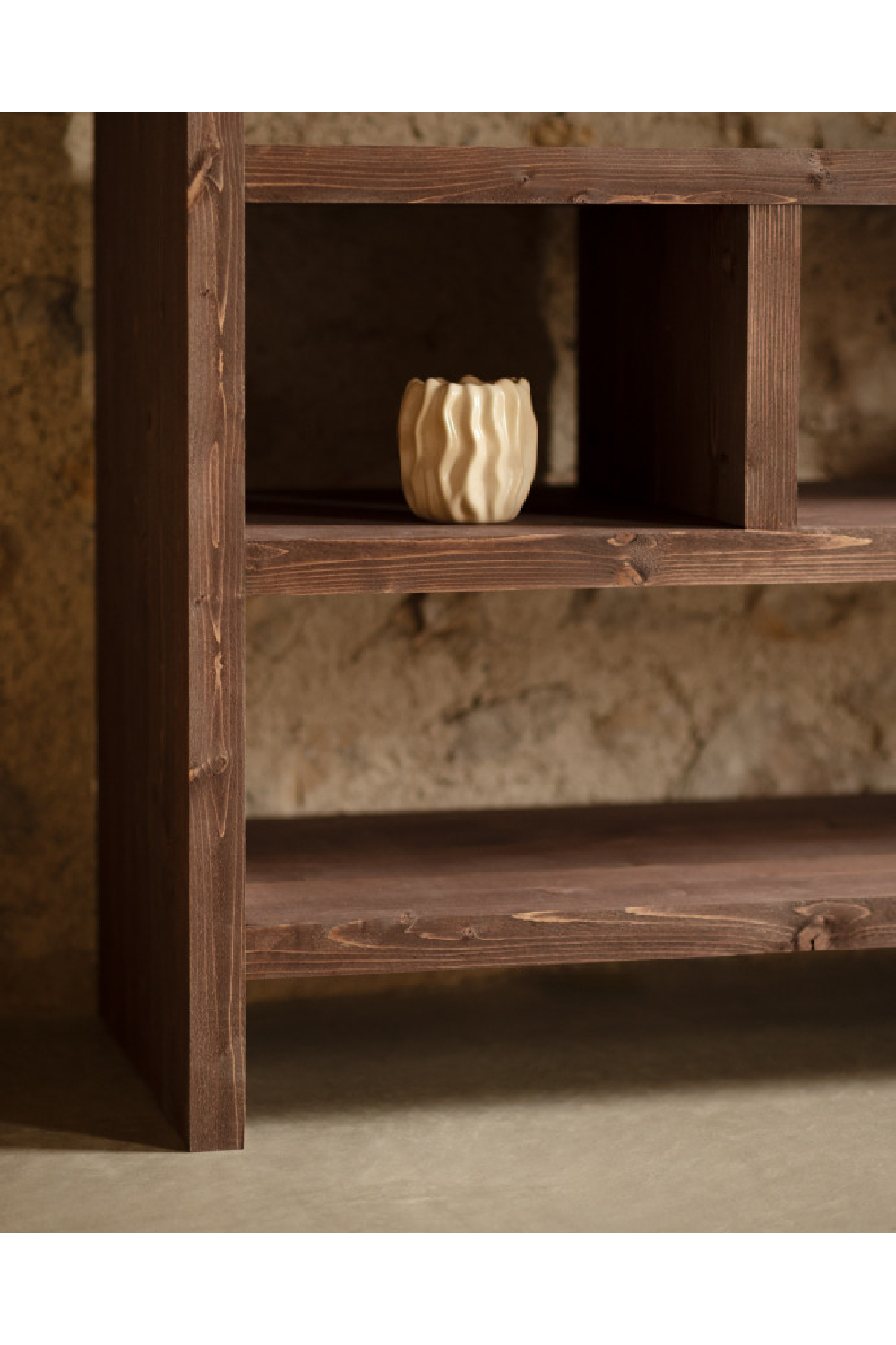 Solid Wood Low Bookshelf | Decowood Rose  | OROA.com