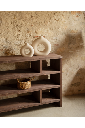 Solid Wood Low Bookshelf | Decowood Rose  | OROA.com