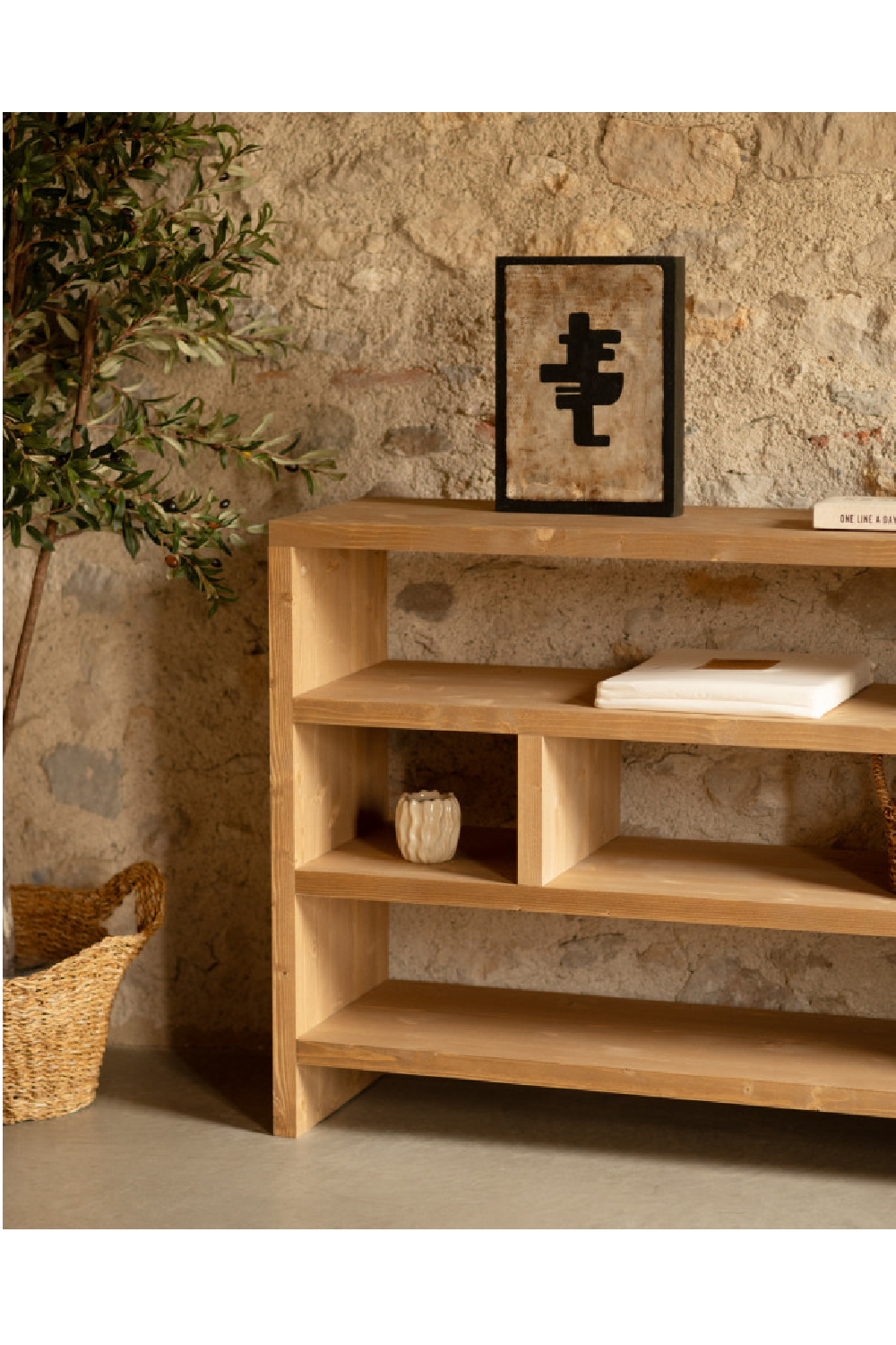 Solid Wood Low Bookshelf | Decowood Rose  | OROA.com