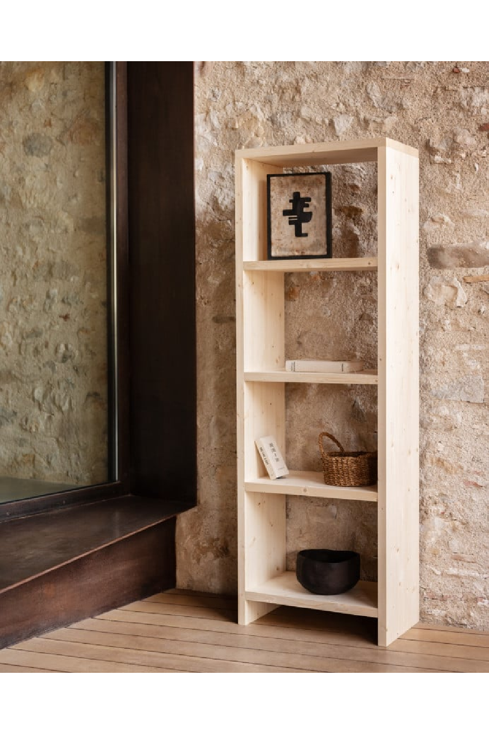 Solid Wood 4-Layer Bookcase | Decowood Rose | Oroa.com