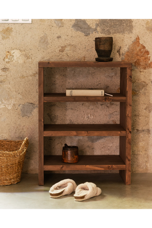 Solid Wood 3-Layer Bookcase | Decowood Rose | Oroa.com