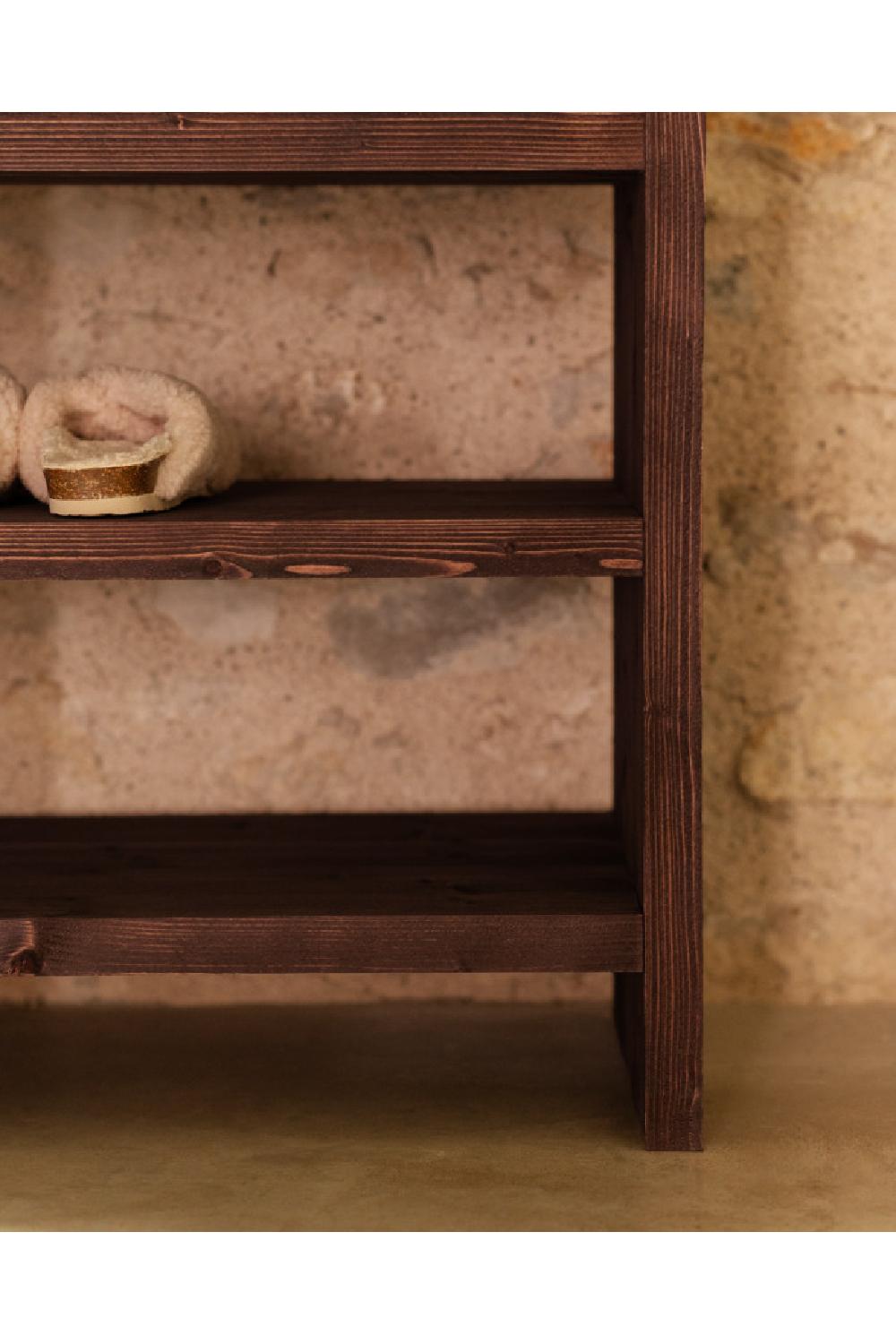 Solid Wood 3-Layer Bookcase | Decowood Rose | Oroa.com