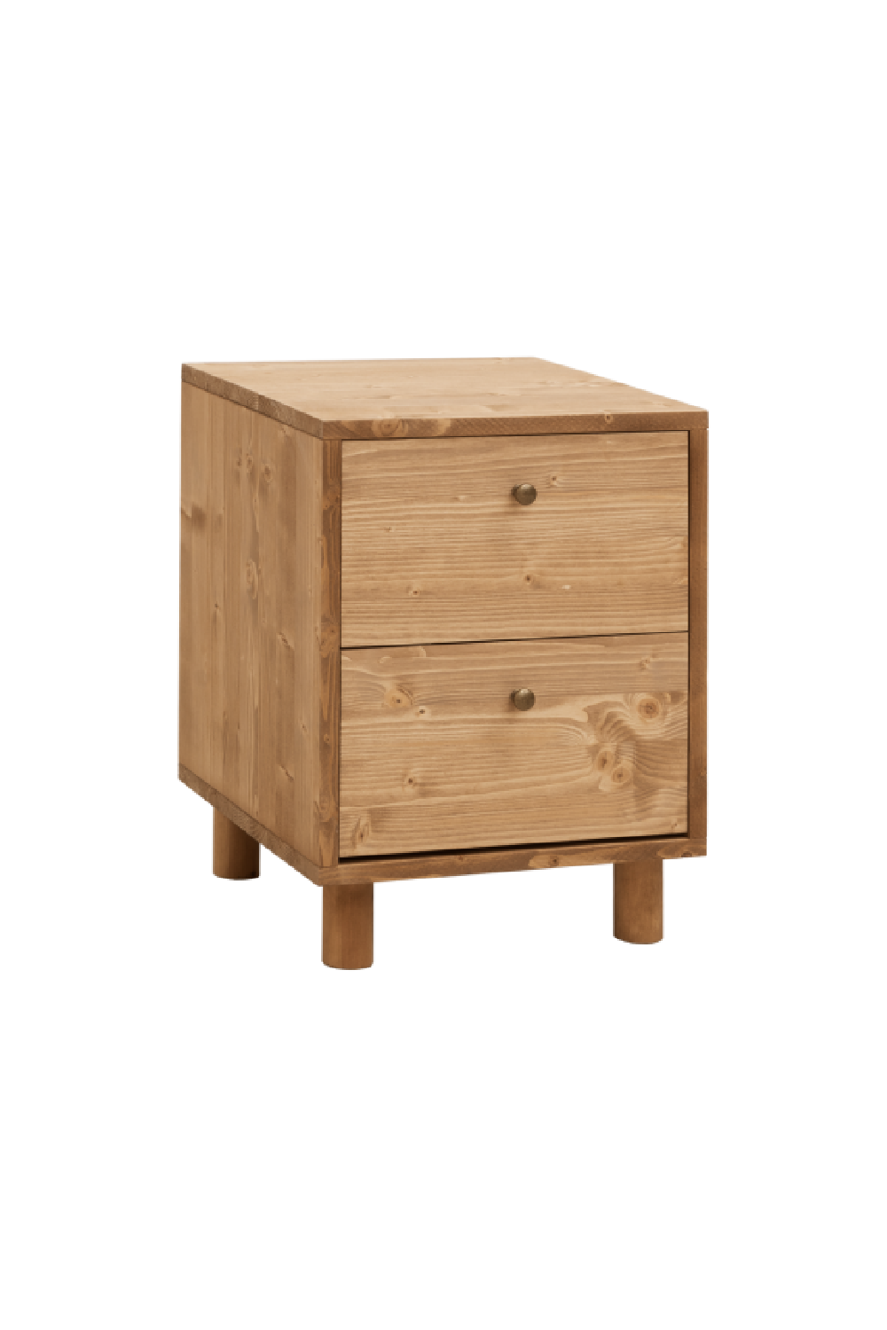 2-Drawer Wooden Bedside Table | Decowood Saura | OROA.com
