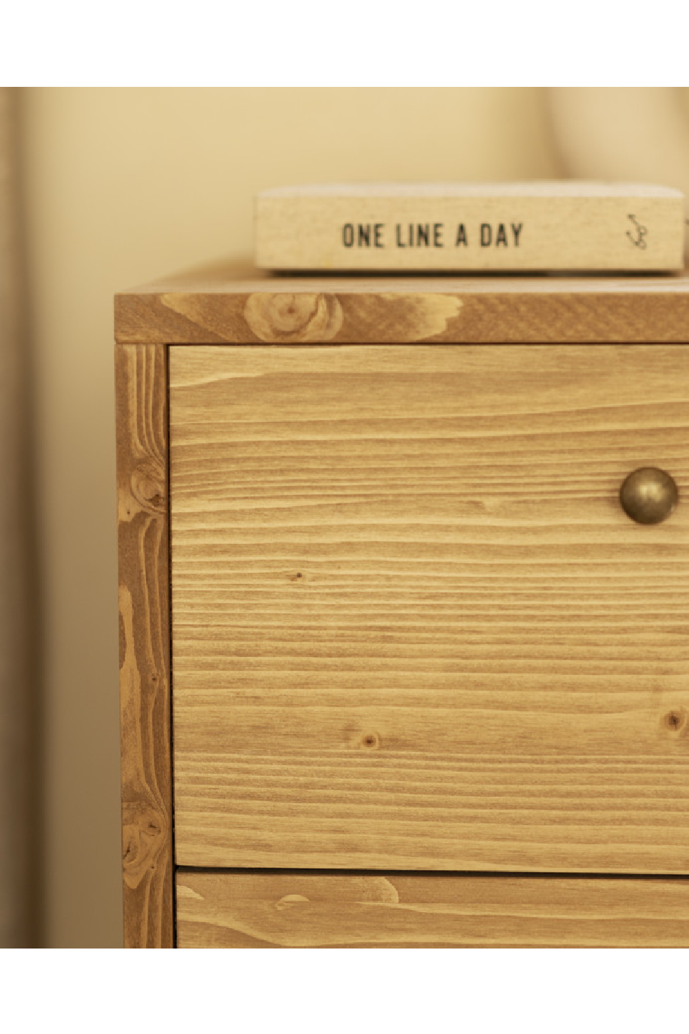 2-Drawer Wooden Bedside Table | Decowood Saura | OROA.com