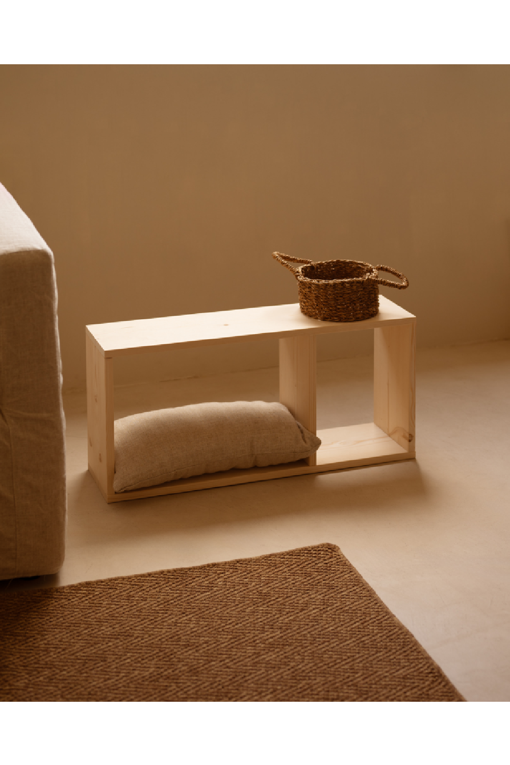 Minimalist Wooden Side Shelf | Decowood Saura | OROA.com