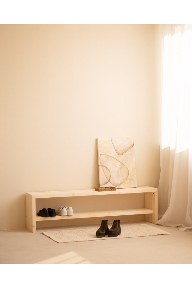 Solid Wood Shoe Bench | Decowood Telva | OROA.com