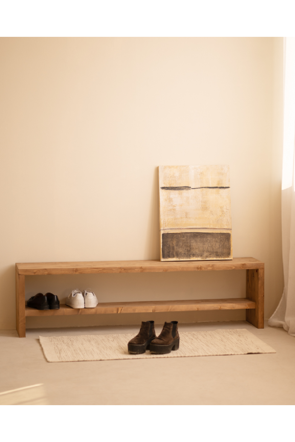 Solid Wood Shoe Bench | Decowood Telva | OROA.com