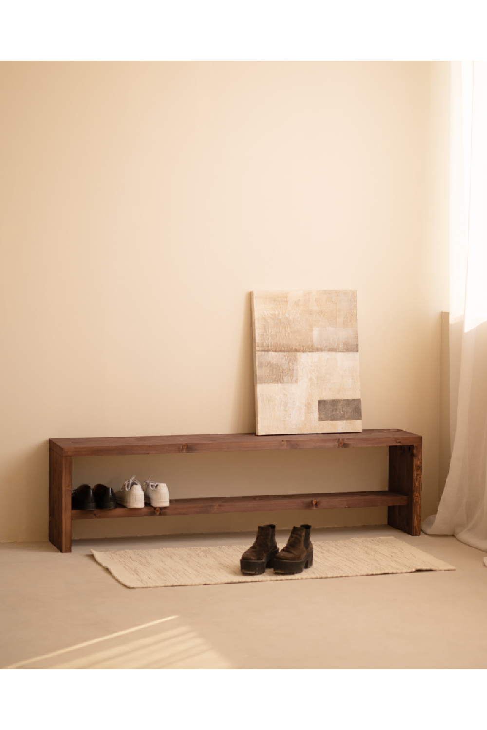 Solid Wood Shoe Bench | Decowood Telva | OROA.com
