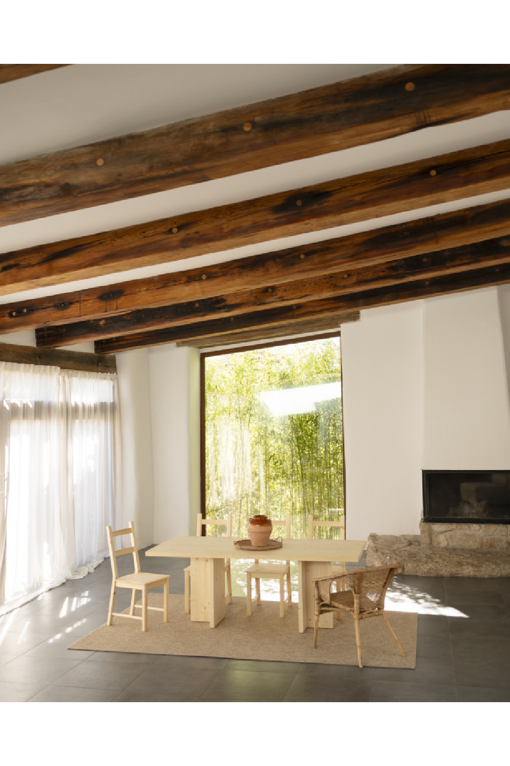 Rectangular Solid Wood Dining Table | Decowood Tena | Oroa.com