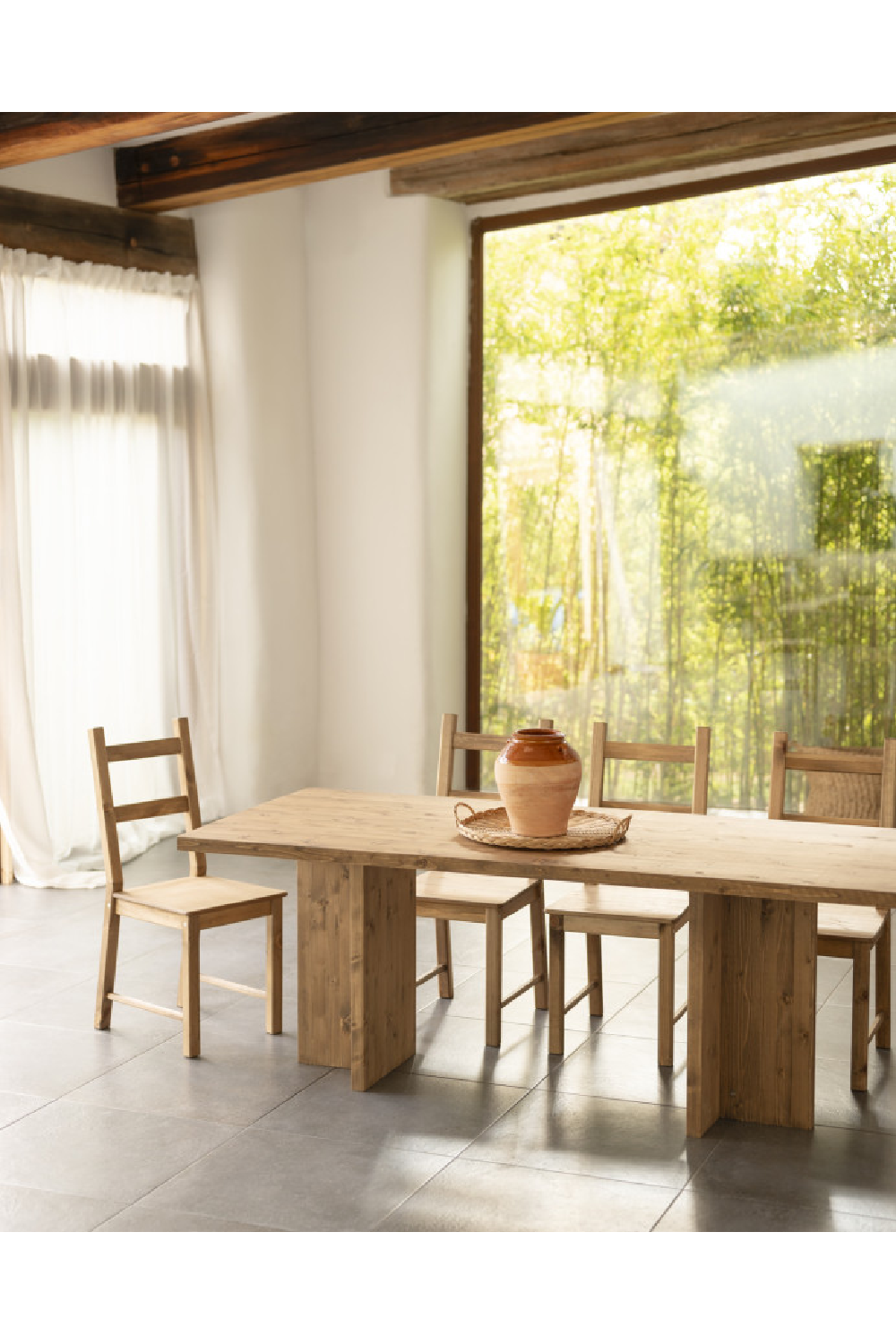 Rectangular Solid Wood Dining Table | Decowood Tena | Oroa.com