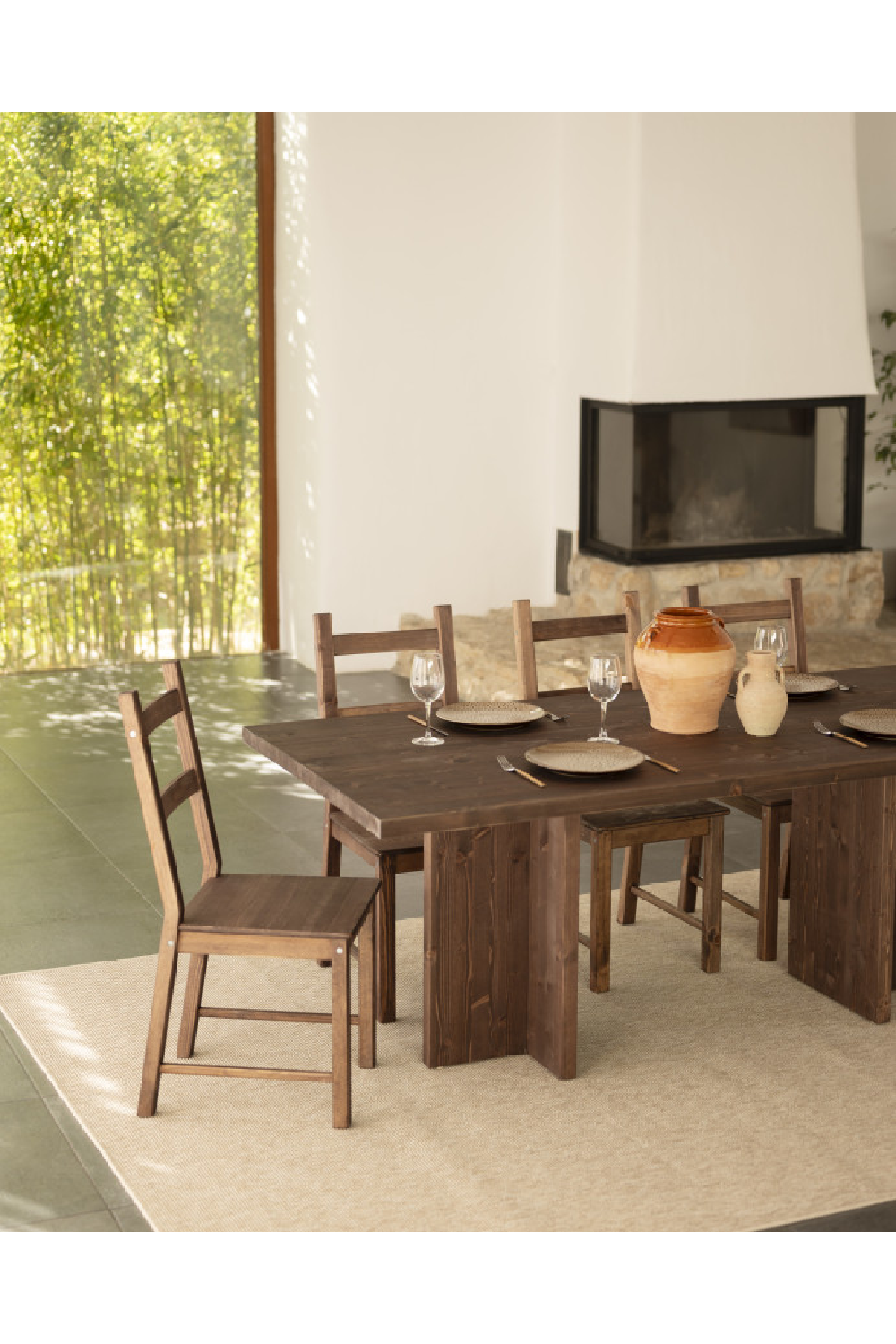 Rectangular Solid Wood Dining Table | Decowood Tena | Oroa.com