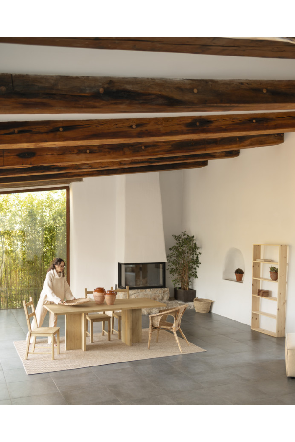 Rectangular Solid Wood Dining Table | Decowood Tena | Oroa.com