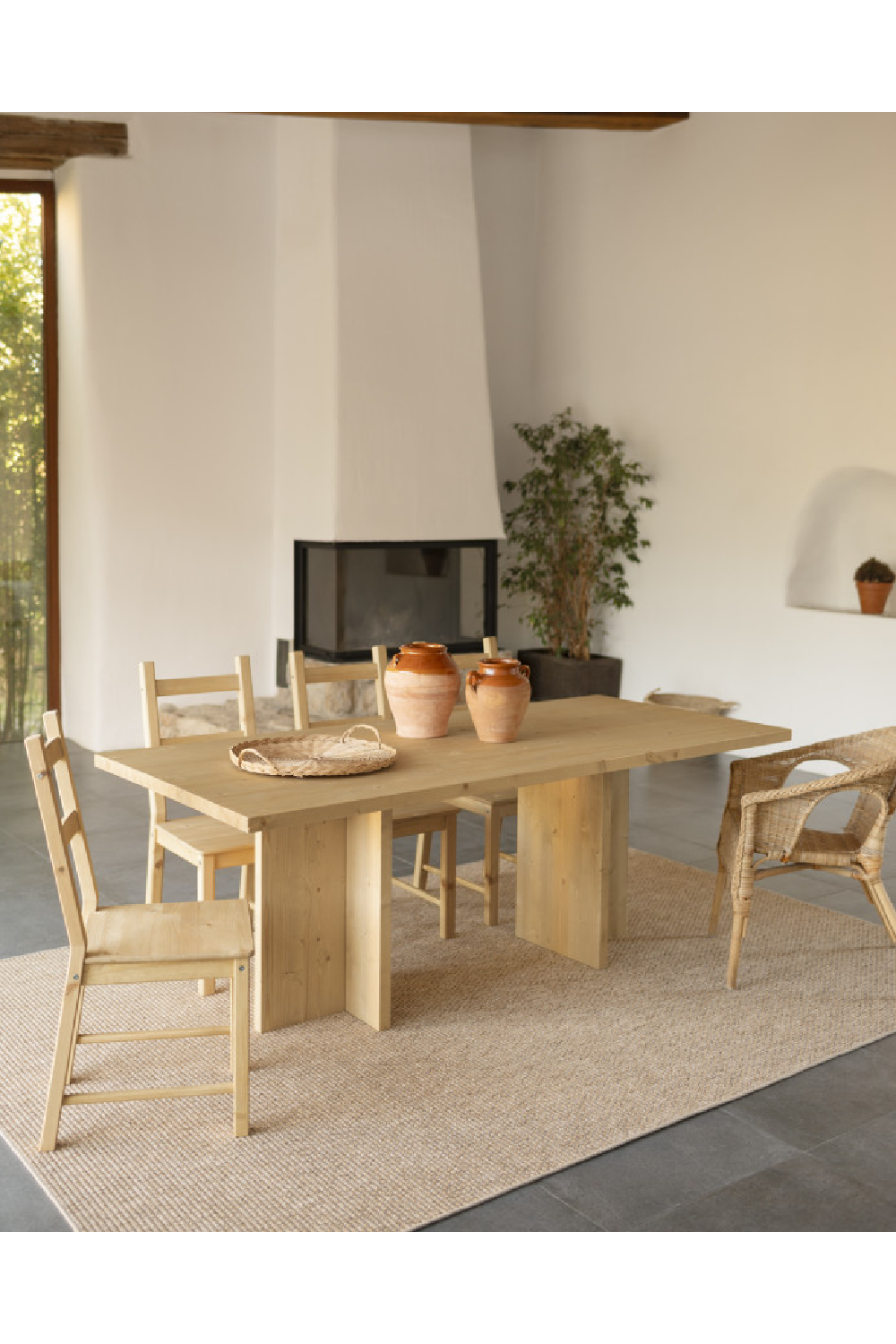 Rectangular Solid Wood Dining Table | Decowood Tena | Oroa.com