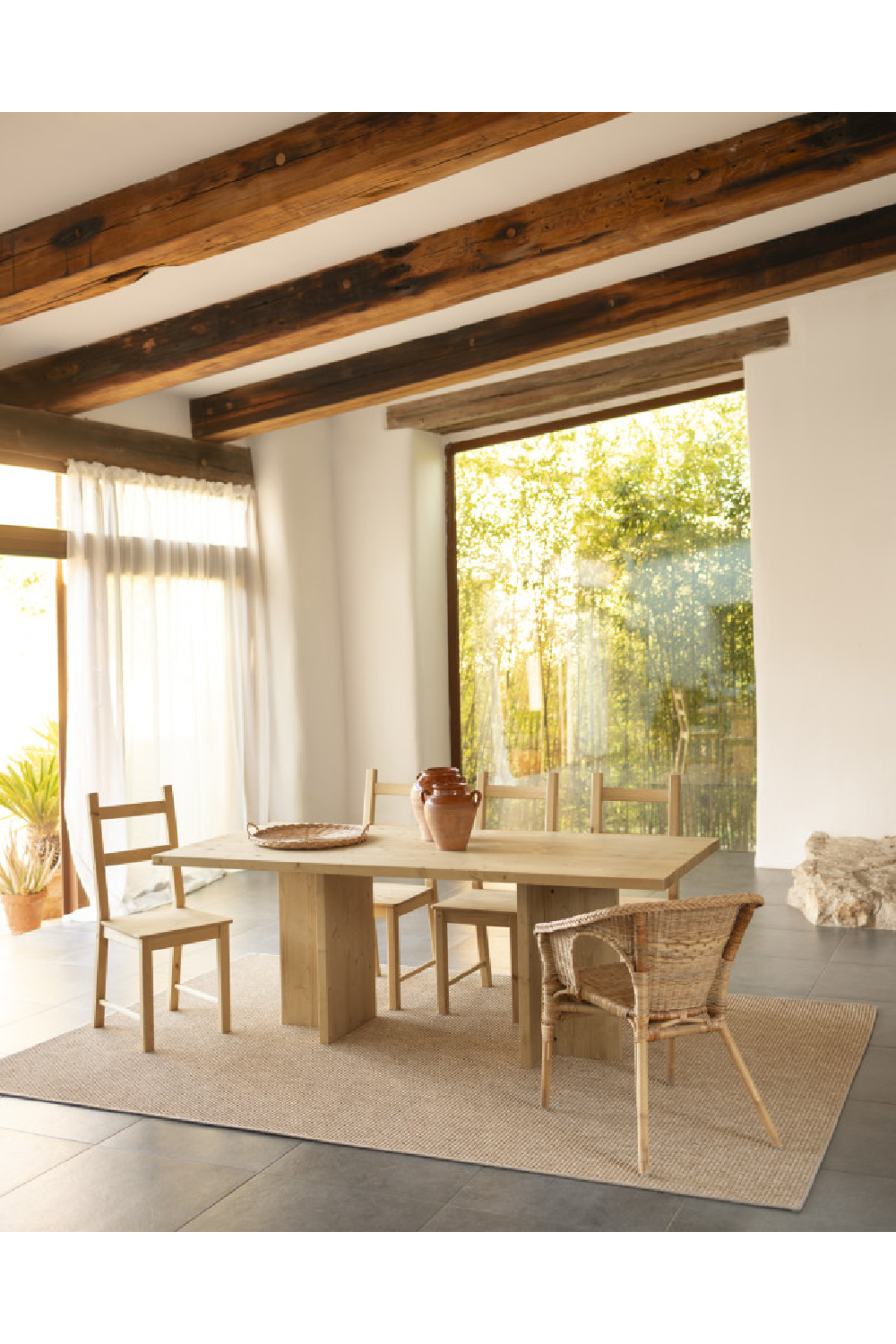 Rectangular Solid Wood Dining Table | Decowood Tena | Oroa.com