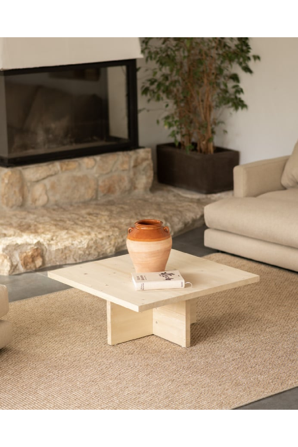 Square Solid Wood Coffee Table | Decowood Tena | Oroa.com