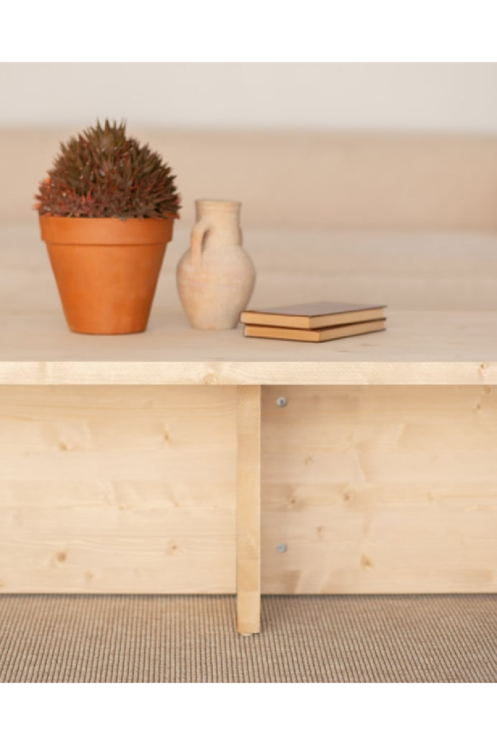 Rectangular Solid Wood Coffee Table | Decowood Tena | Oroa.com