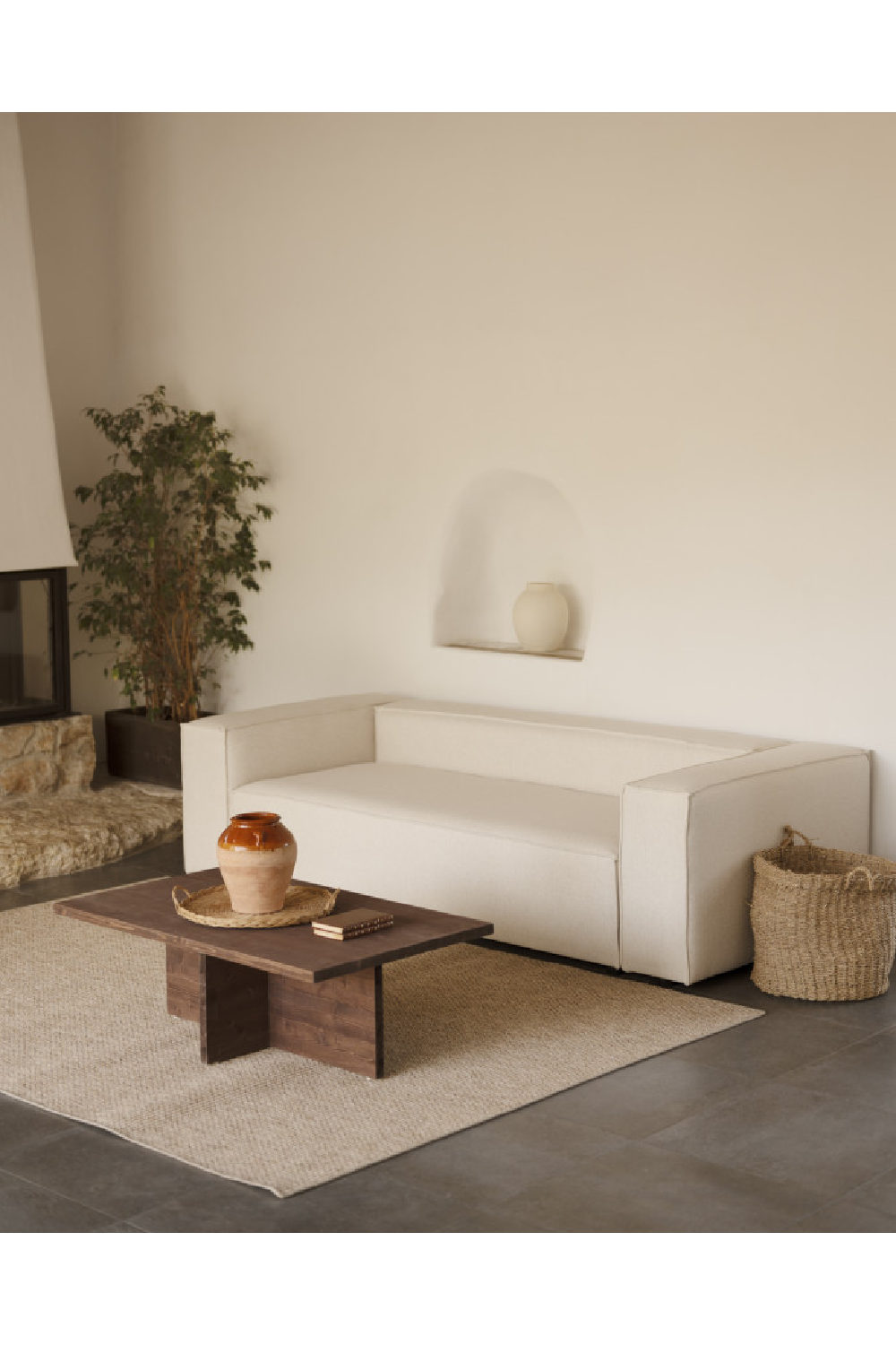 Rectangular Solid Wood Coffee Table | Decowood Tena | Oroa.com