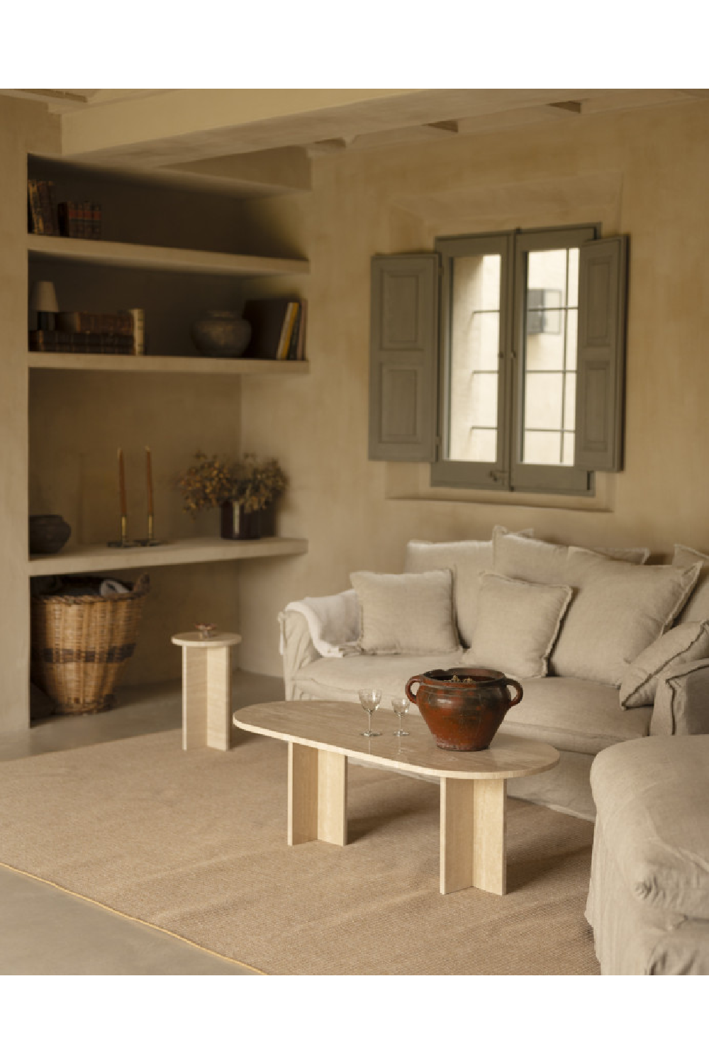 Oval Marble Coffee Table | Decowood Tuscany | Oroa.com