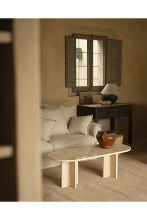 Oval Marble Coffee Table | Decowood Tuscany | Oroa.com