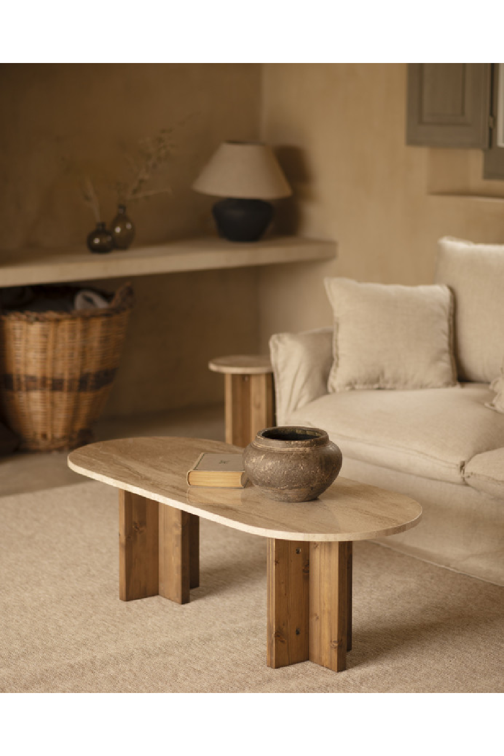 Oval Marble Coffee Table | Decowood Tuscany | Oroa.com