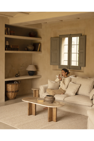 Oval Marble Coffee Table | Decowood Tuscany | Oroa.com