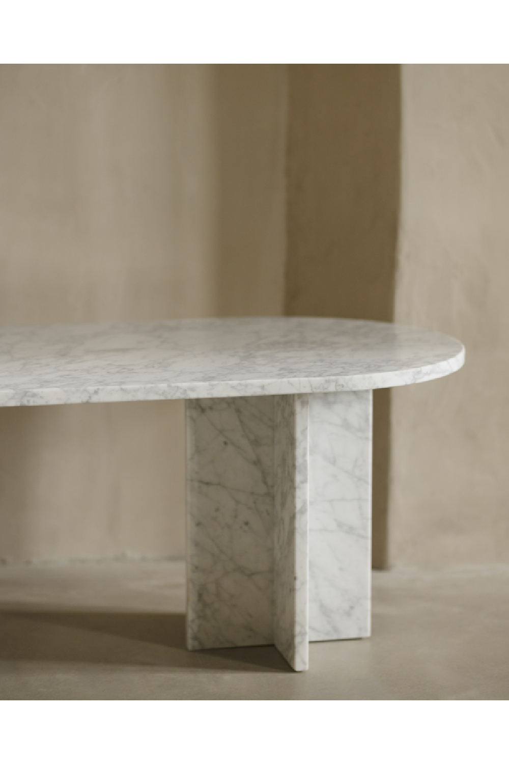 Oval Marble Coffee Table | Decowood Tuscany | Oroa.com