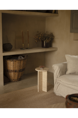 Round Marble Side Table | Decowood Tuscany | Oroa.com