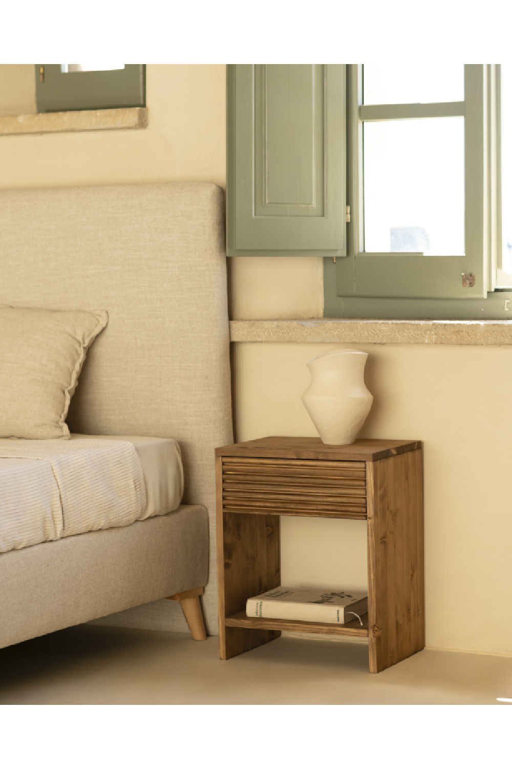 Fluted Drawer Nightstand | Decowood Ubud | OROA.com