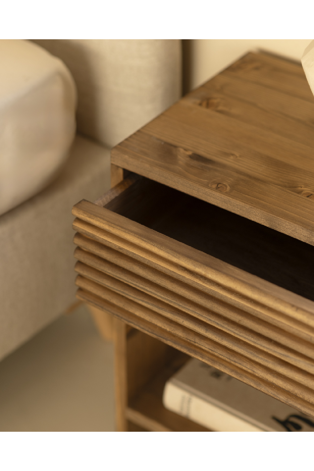 Fluted Drawer Nightstand | Decowood Ubud | OROA.com