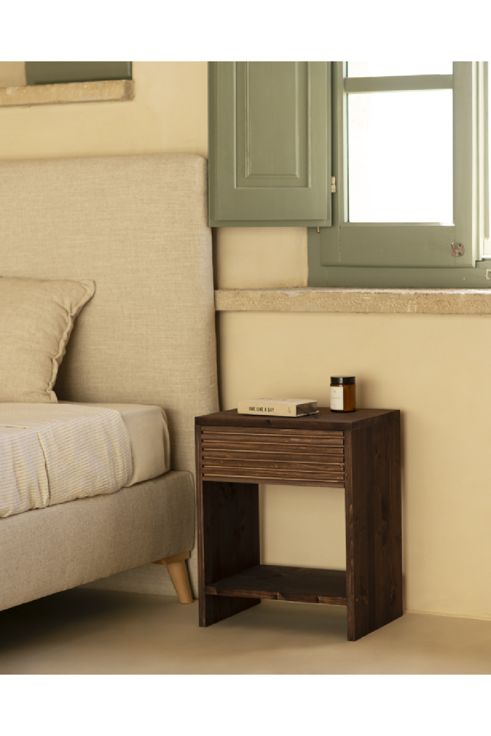 Fluted Drawer Nightstand | Decowood Ubud | OROA.com