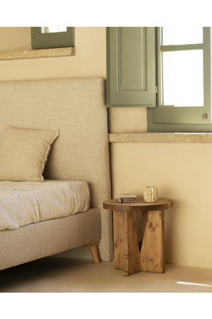 Round Nordic Nightstand | Decowood Vega | OROA.com